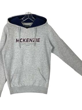 MCKENZIE Hoodie Women S Grey Heathered Graphic-Logo Long-Sleeve